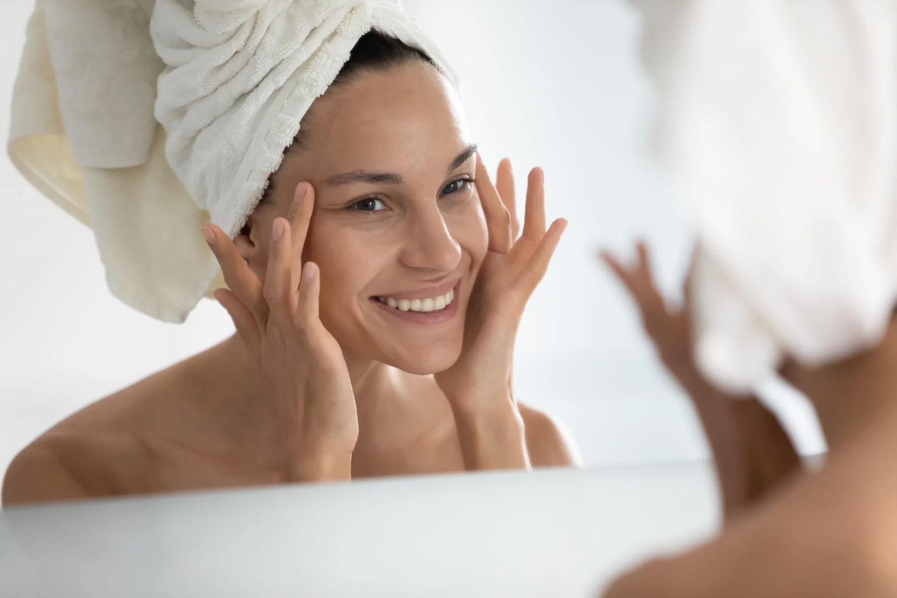 woman before a chemical peel